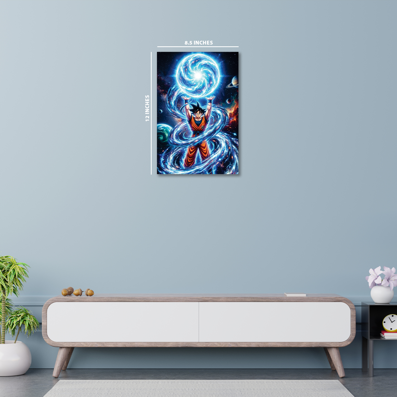 Goku from Dragon Ball with Spirit Bomb || Glow Poster || NIGHT GLOW