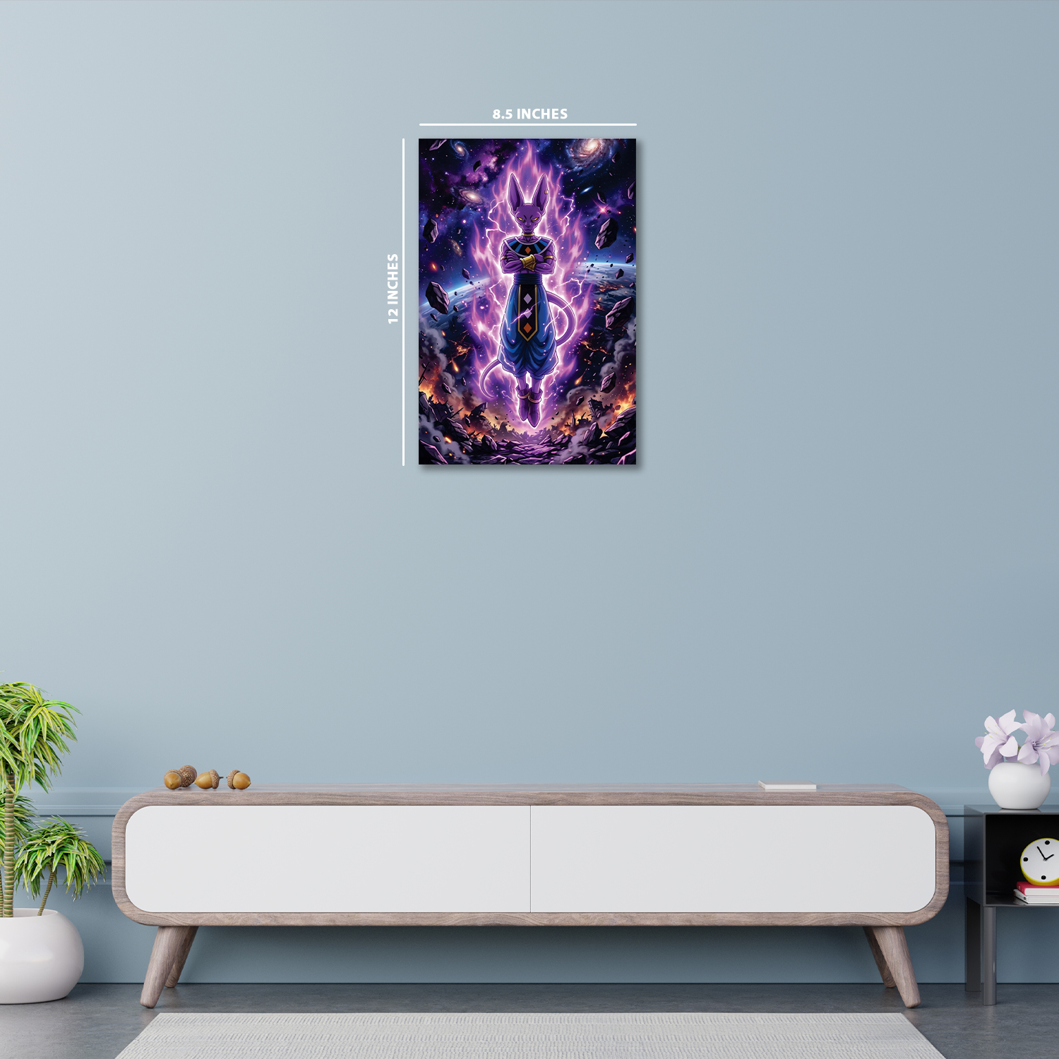 Lord Beerus from Dragon Ball Super || Glow Poster || NIGHT GLOW