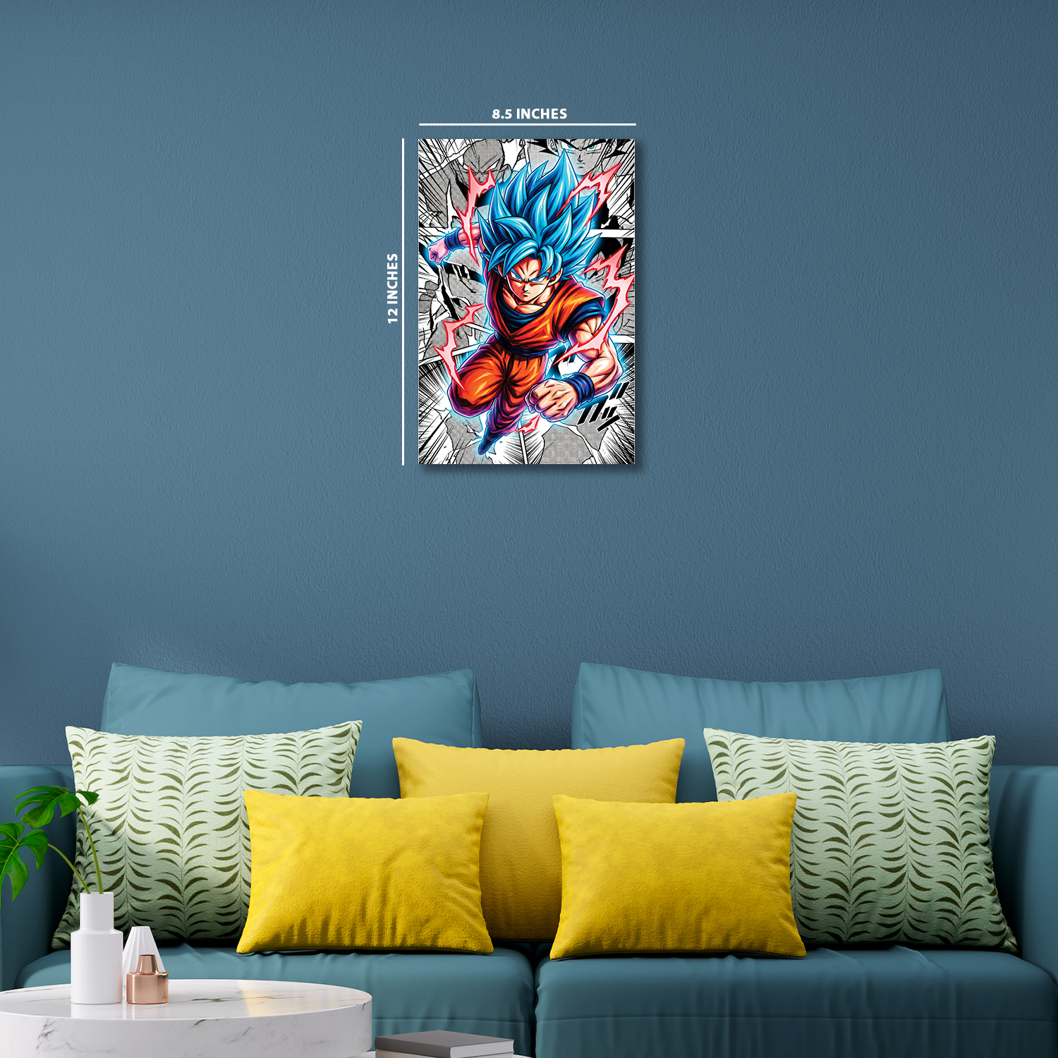 Super Saiyan Blue Goku from Dragon Ball Super || Glow Poster || NIGHT GLOW