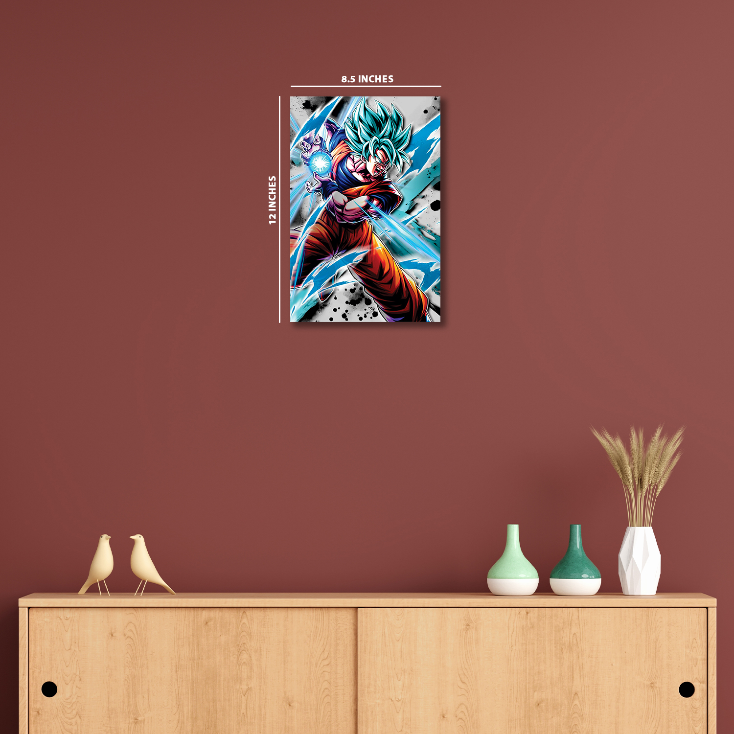 Super Saiyan Blue Goku from Dragon Ball Super || Glow Poster || NIGHT GLOW