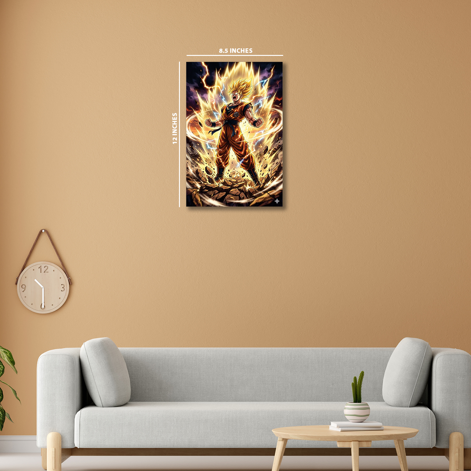 Goku in his Super Saiyan  || Glow Poster || NIGHT GLOW 