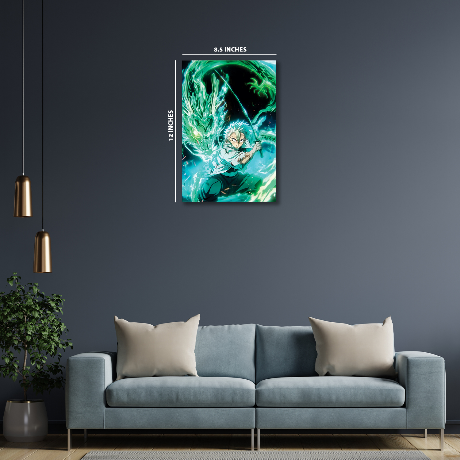  Sanemi Shinazugawa from Demon Slayer 2 || Glow Poster || NIGHT GLOW