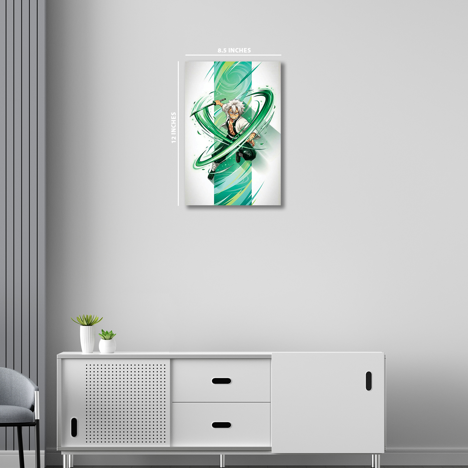 Sanemi Shinazugawa from Demon Slayer 3 || Glow Poster || NIGHT GLOW
