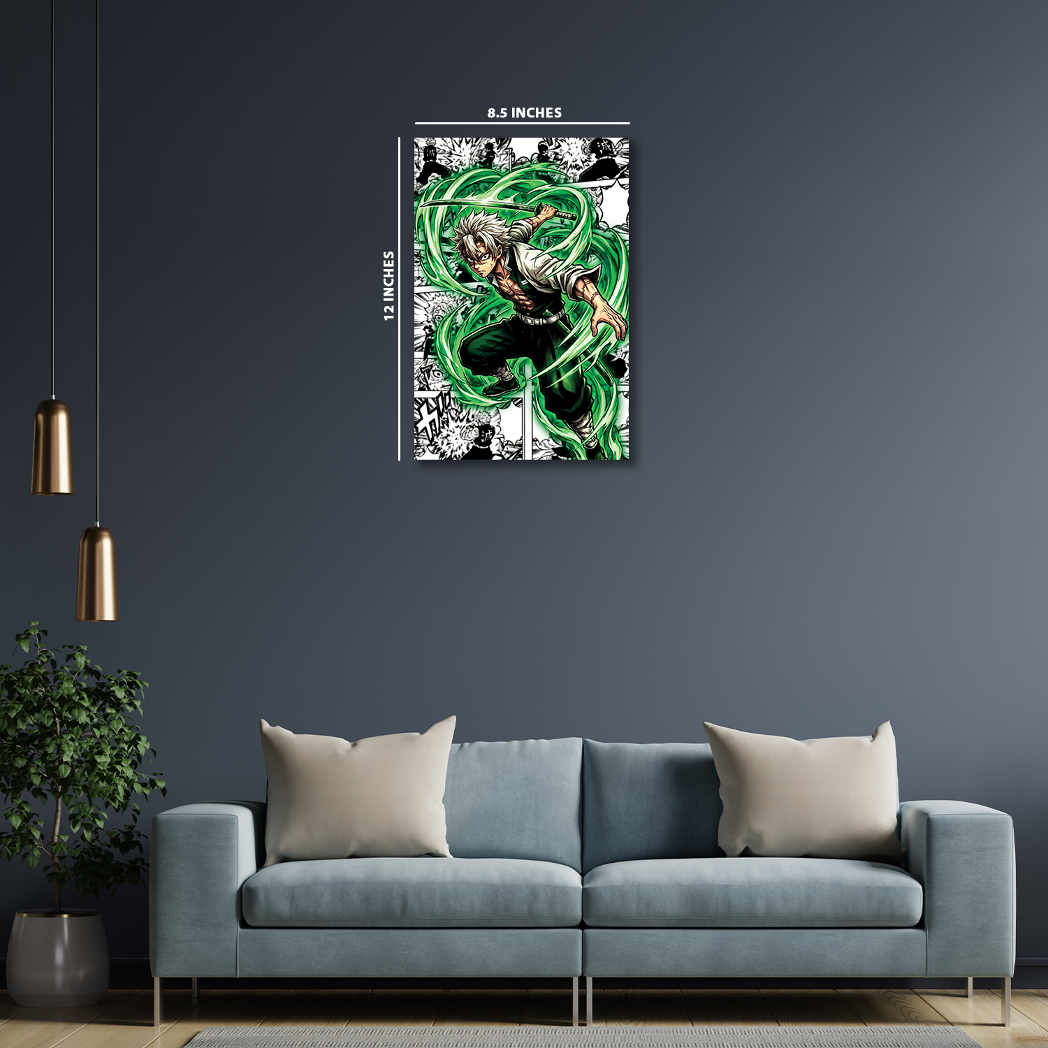  Sanemi Shinazugawa from Demon Slayer || Glow Poster || NIGHT GLOW