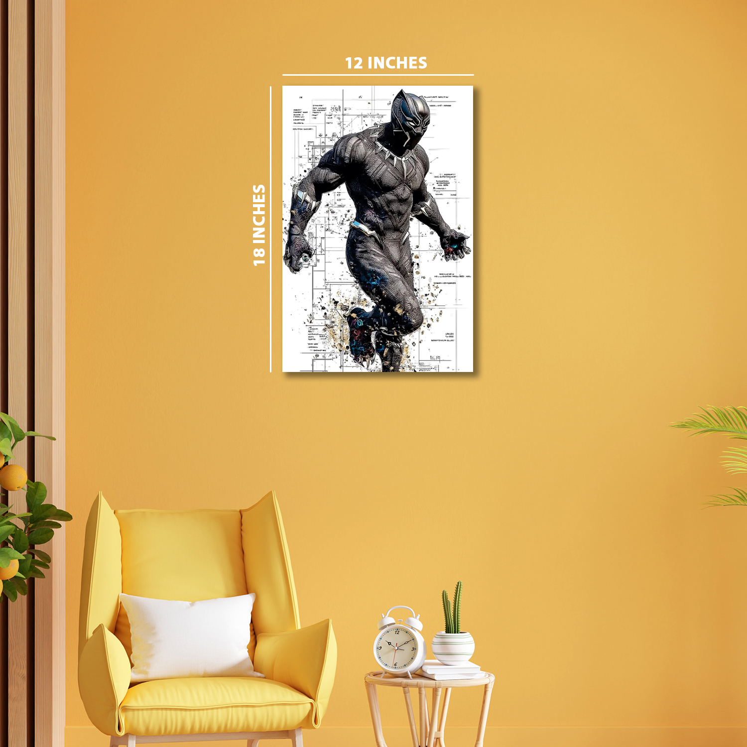 Black Panther || Silver Foil Poster