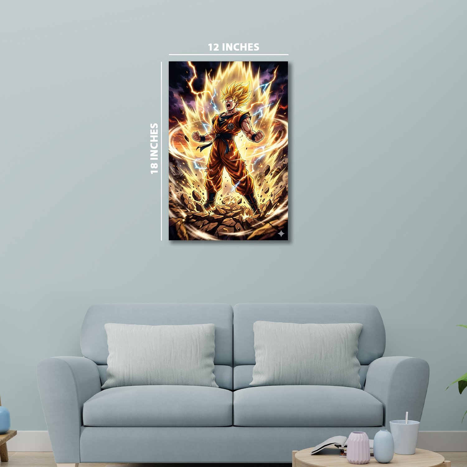 Super Saiyan Goku || Silver Foil Poster