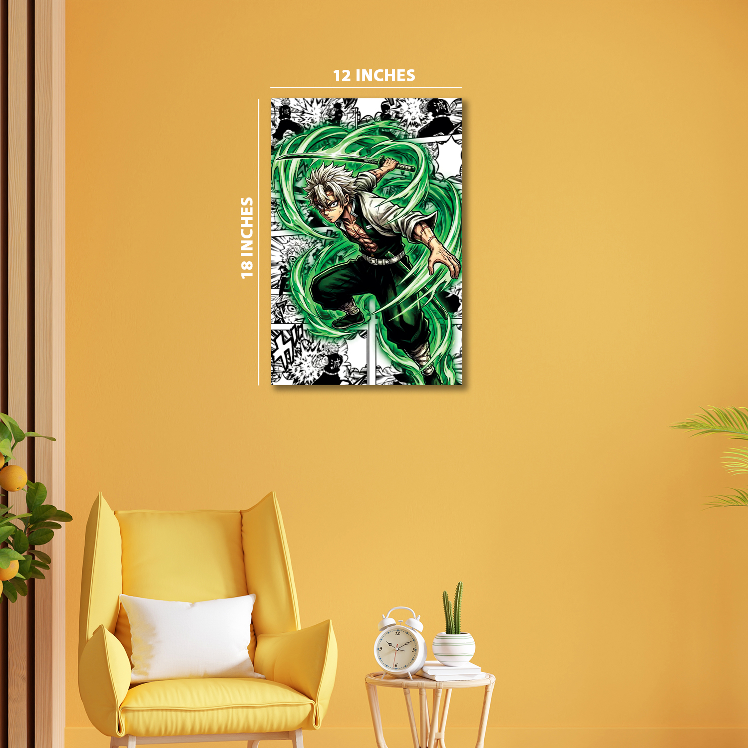 Sanemi Shinazugawa from Demon Slayer || Silver Foil Poster