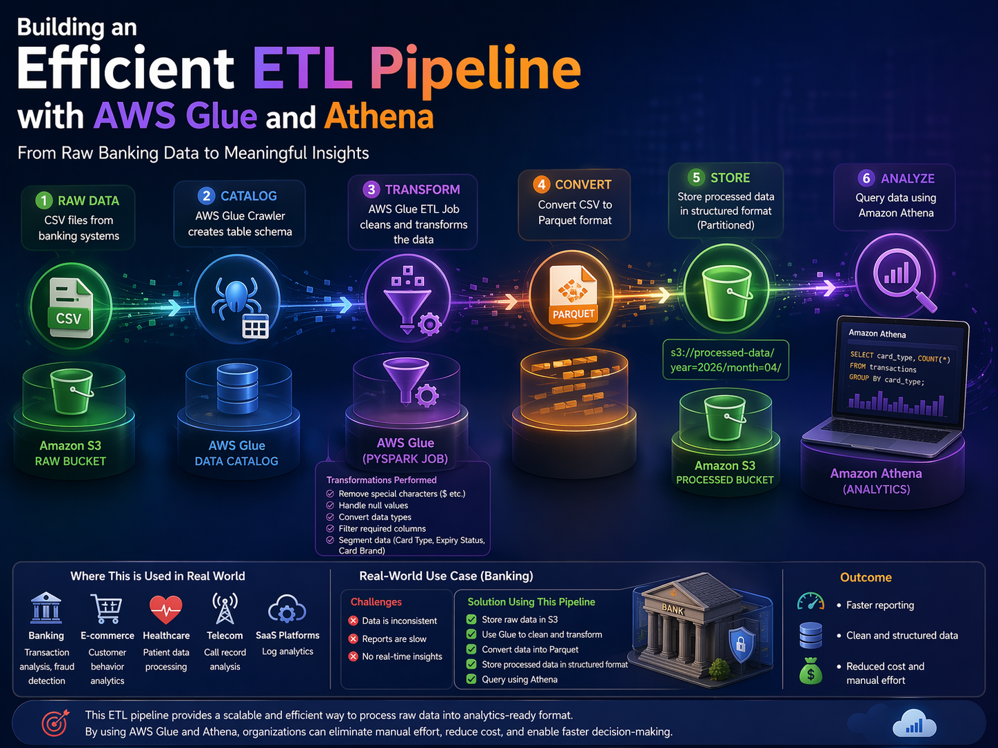 Building an Efficient ETL Pipeline with AWS Glue and Athena