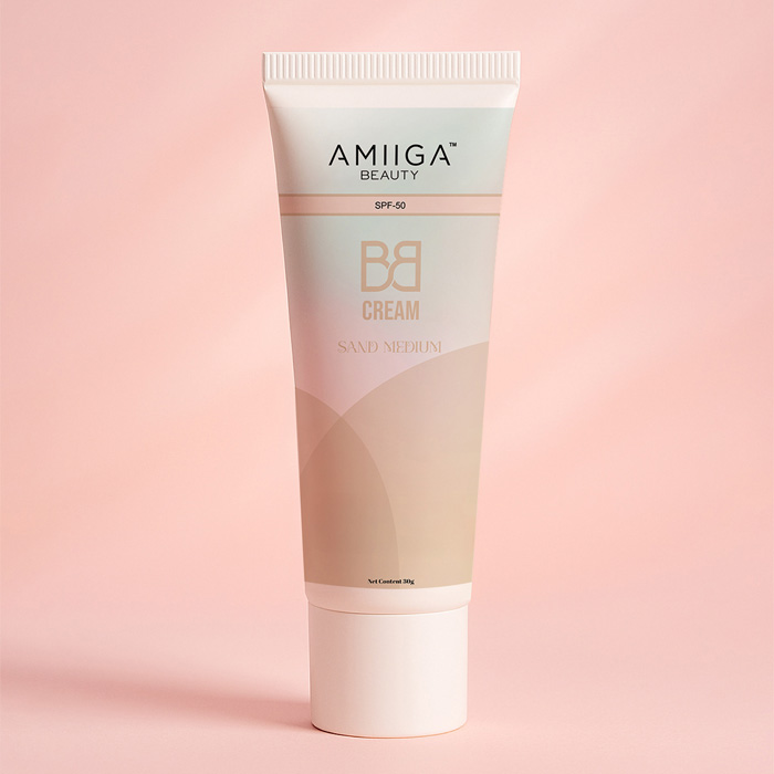 Amiiga Beauty BB Cream with SPF 50+++ Sand Medium