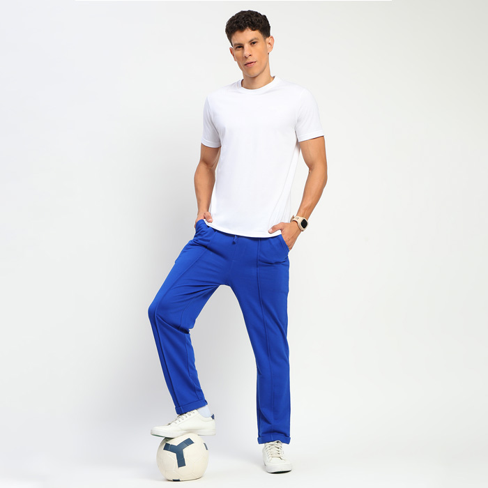 ABG Blue Pintuck Detail Terry Jogger