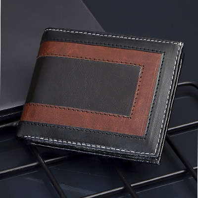 Solasta Men Black Brown Dual Color One Fold Wallet