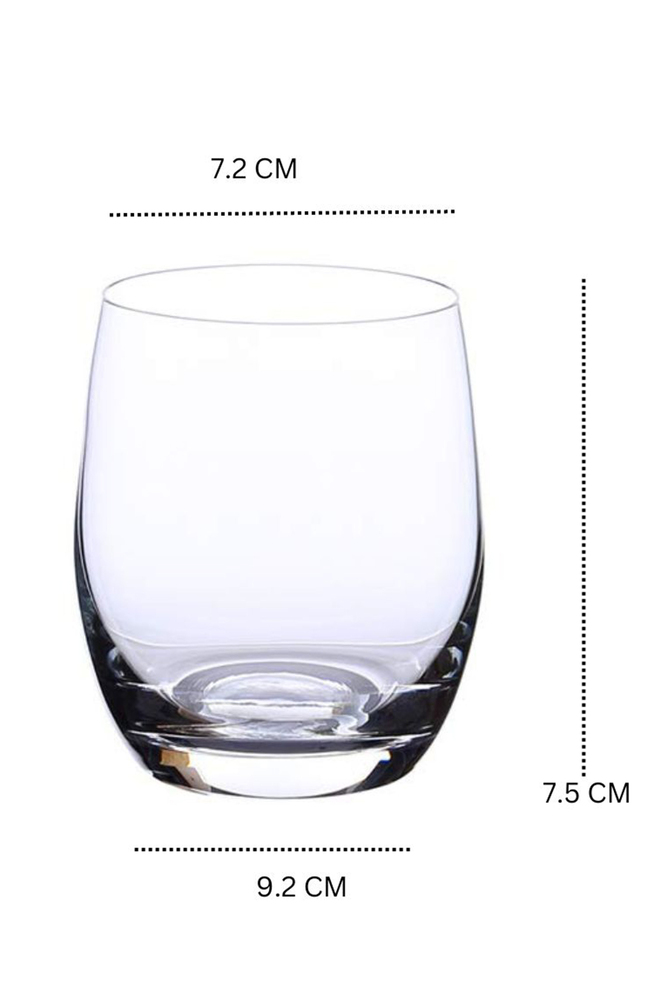Bohemia Crystal Set of 6 Whiskey Glass Lead free 300 ml