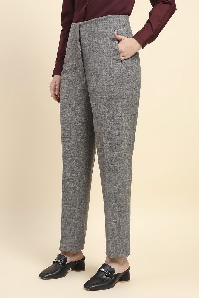 Gray Double Twill Lycra Cigarette Pant At Rs 265/piece | Ahmedabad | ID: 27540832430