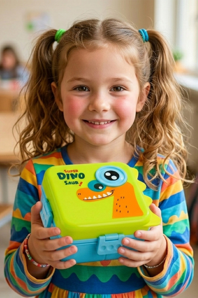 Half Engineer Gifts Super Dino 2 Layer Kids Lunch Box 1590ml with