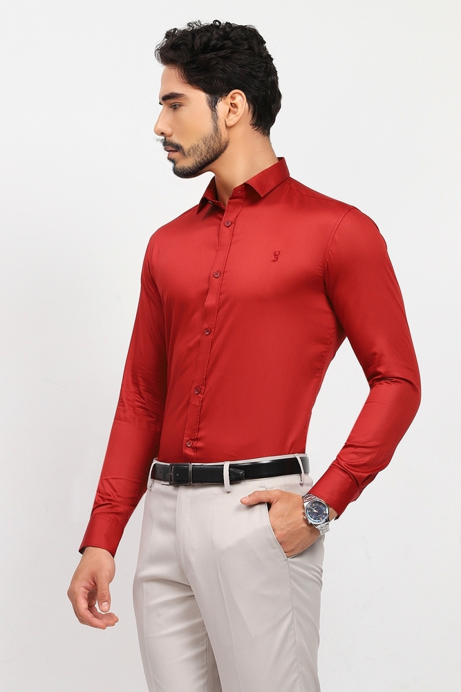 bright crimson shirt mens
