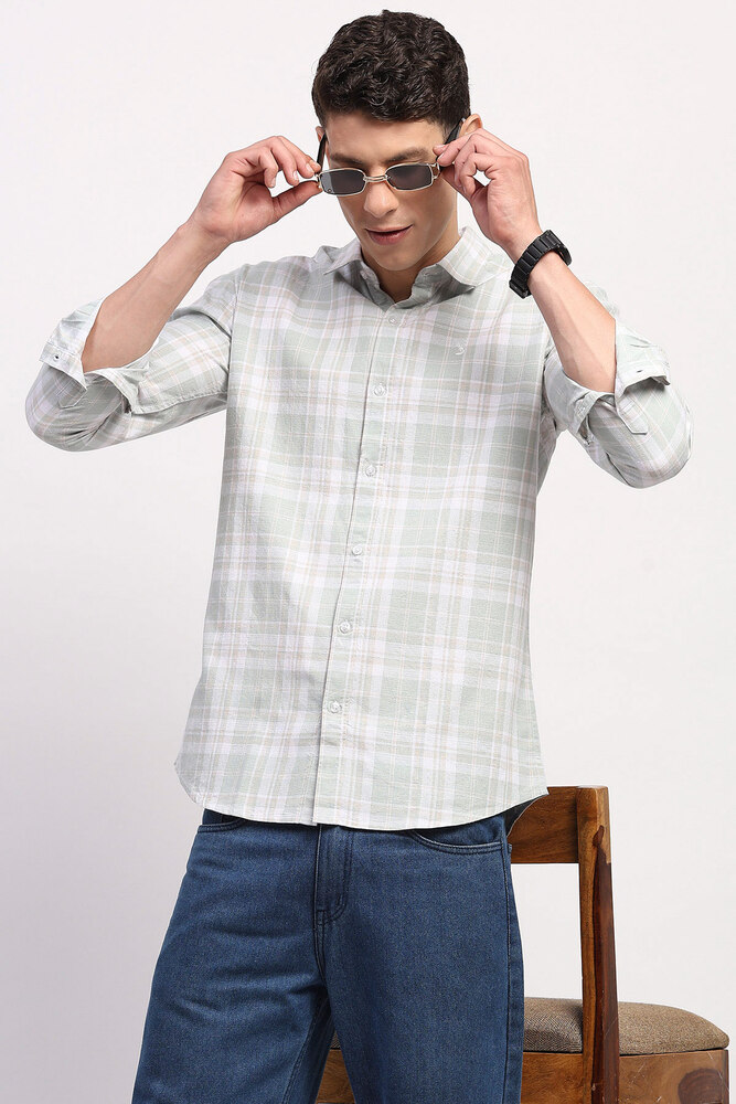 folklore green dress dupe The Prince Green Sartorial Cotton Shirt
