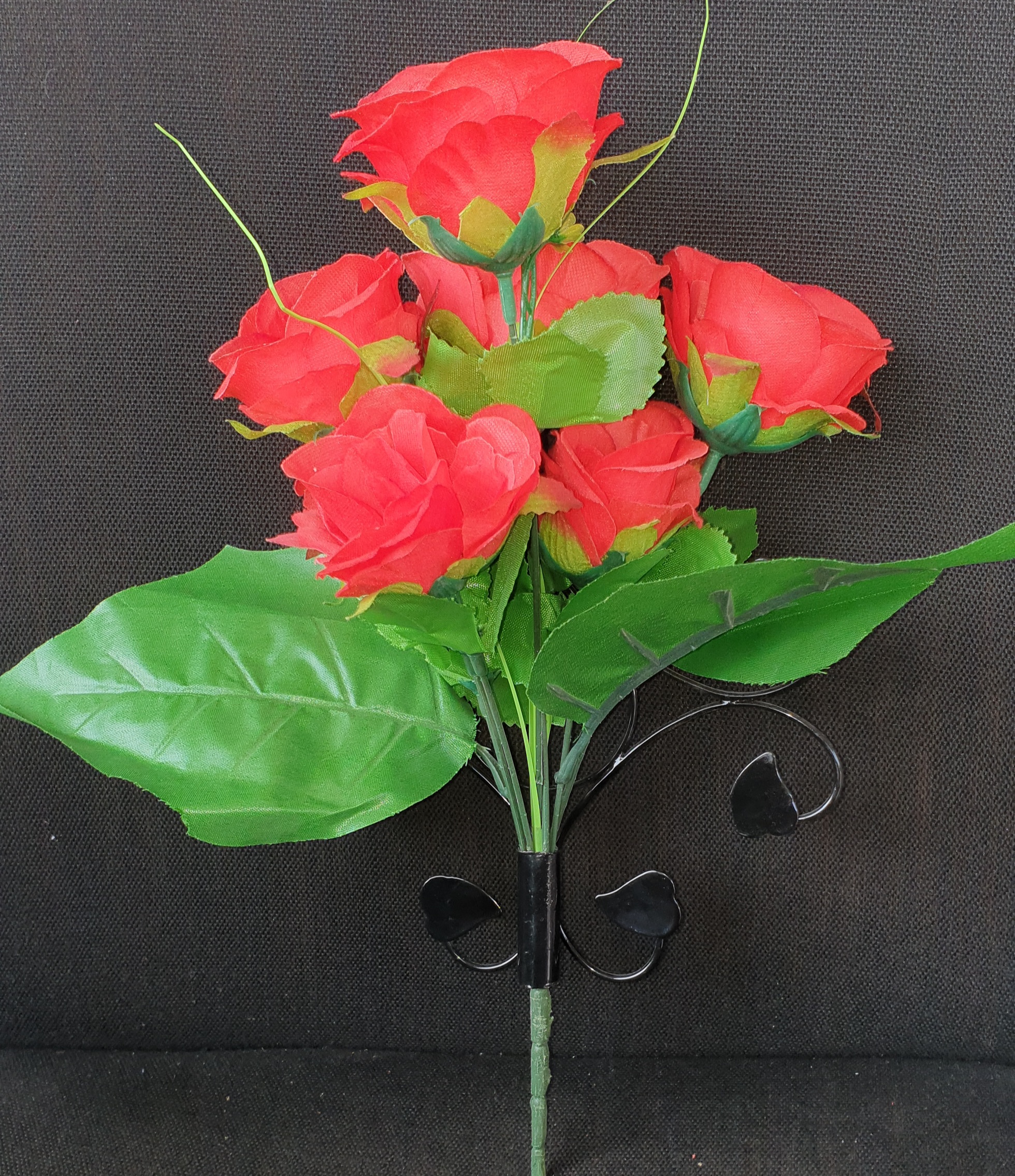 Transform Your Space: The Magic of Red Flowers with Wall Stand