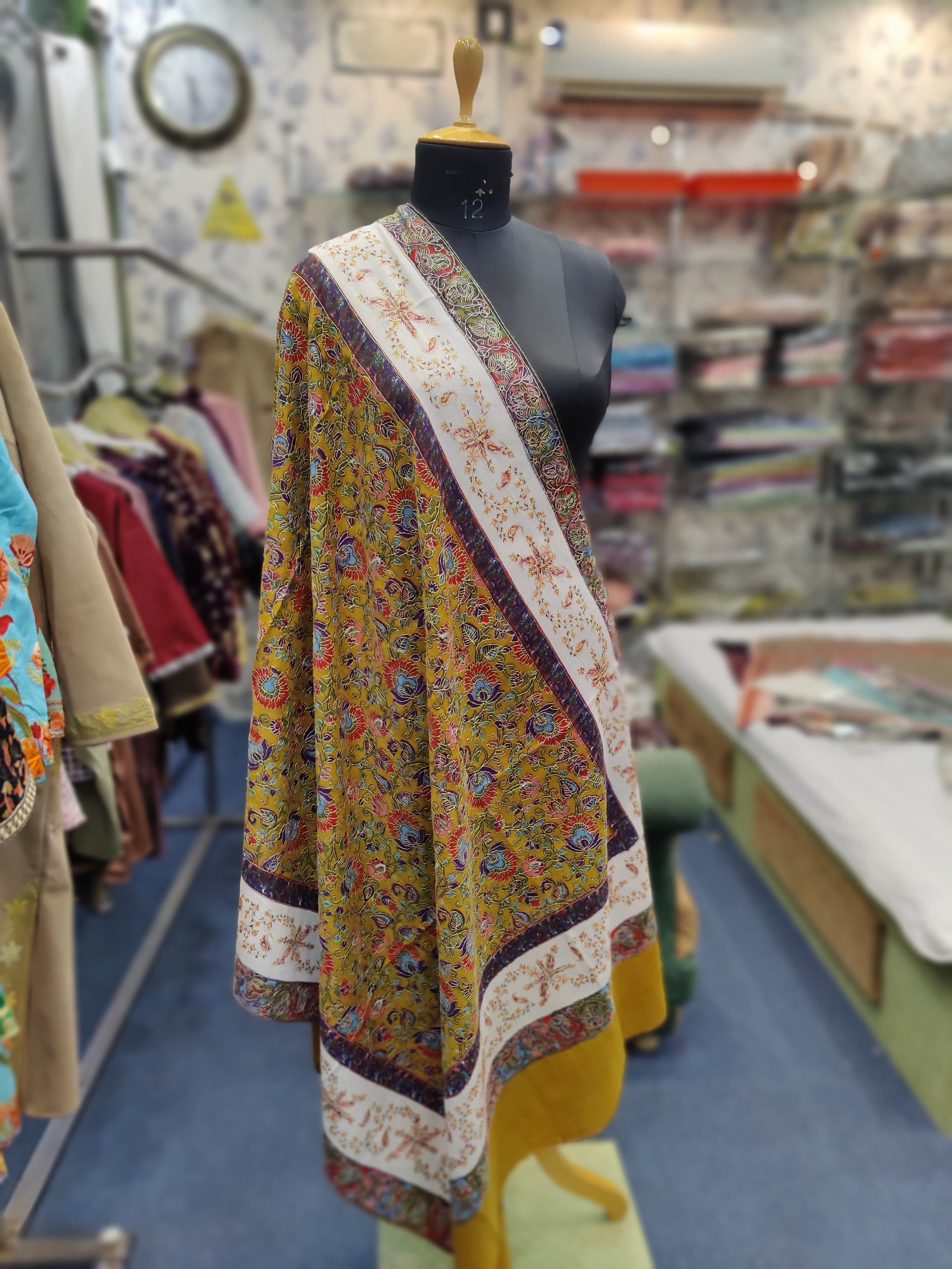 Embrace Elegance and Tradition: The Handcrafted Kalamkari Sozni Shawl