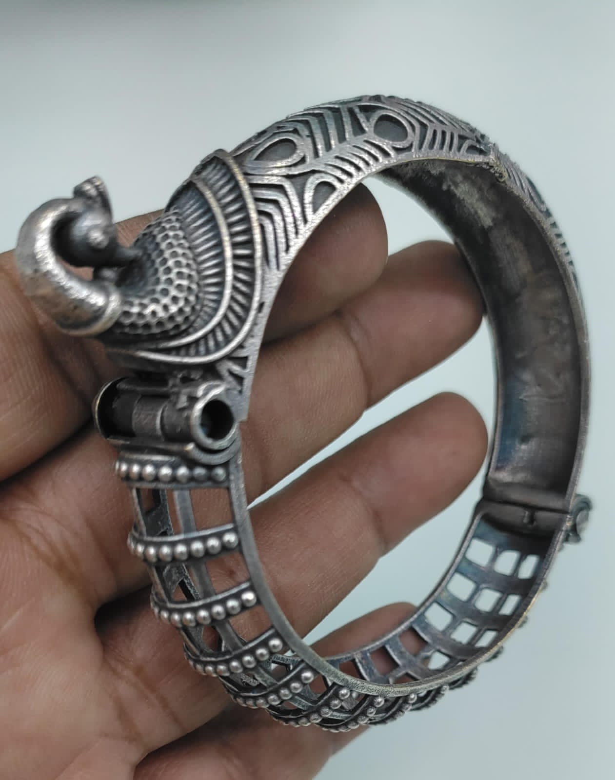 Embrace Tradition with a Modern Twist: The Story of the Oxidised Silver Peacock Bangle