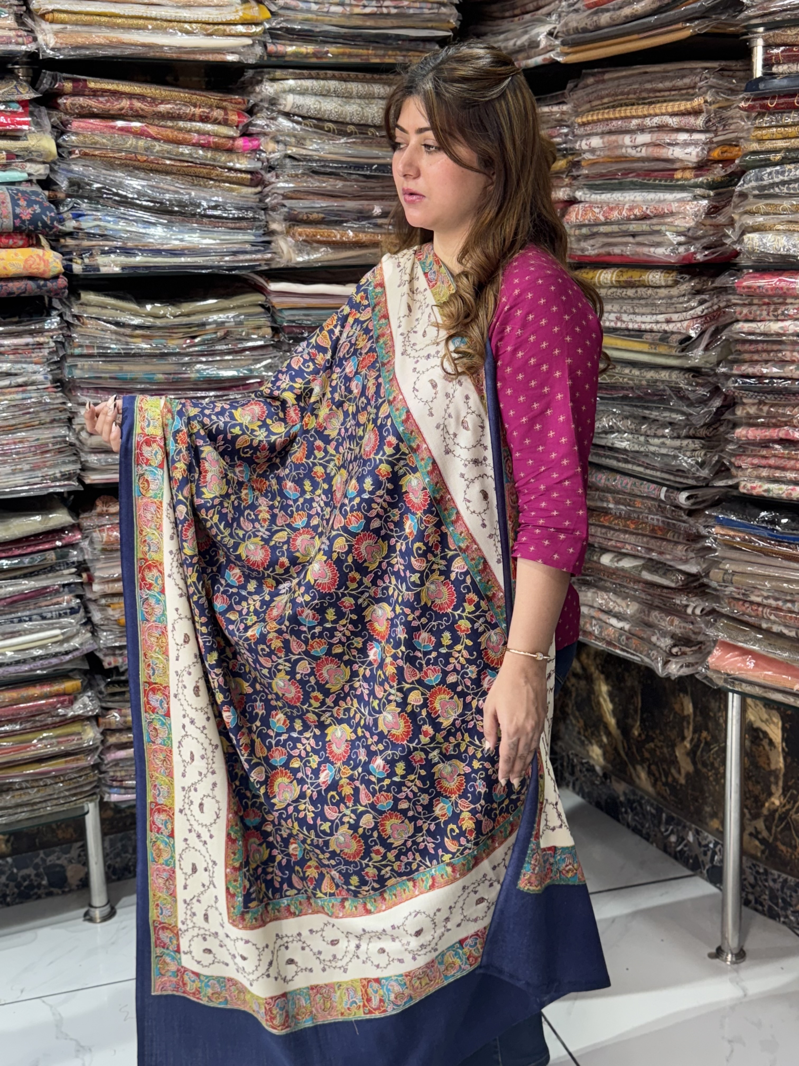 Embrace Elegance: Discover the Timeless Allure of Hand Sozni Kalamkari Shawls