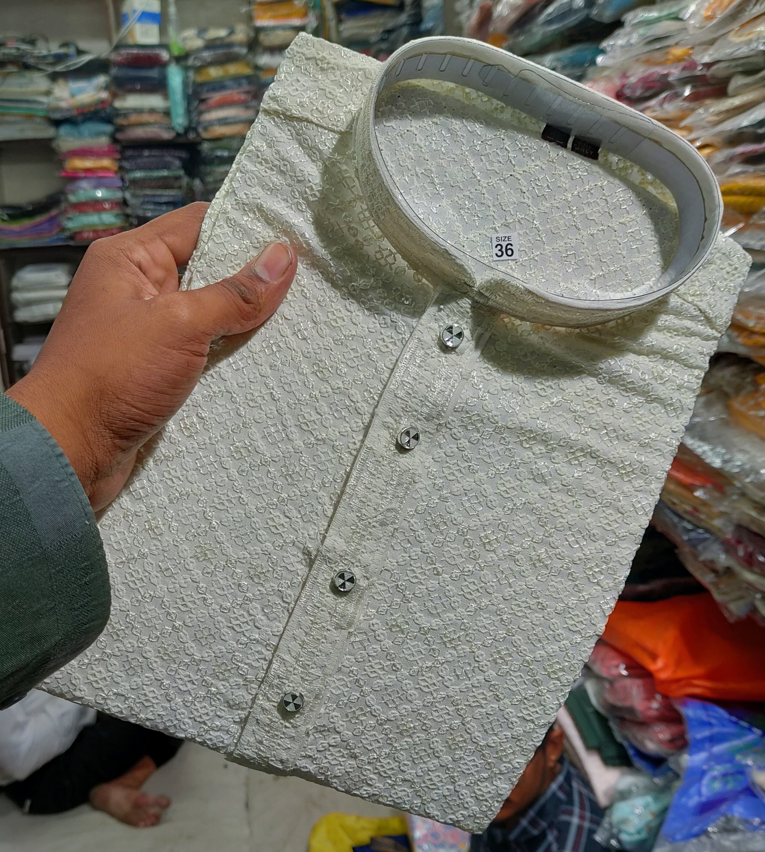 Embrace Elegance with the Light Green Chikan Men's Kurta