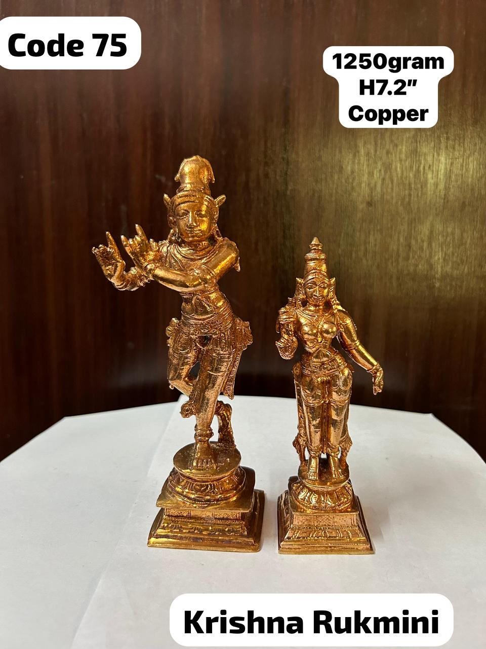 Embrace Tradition with Innovation: The Copper-Made Krishna Rukmini Statue