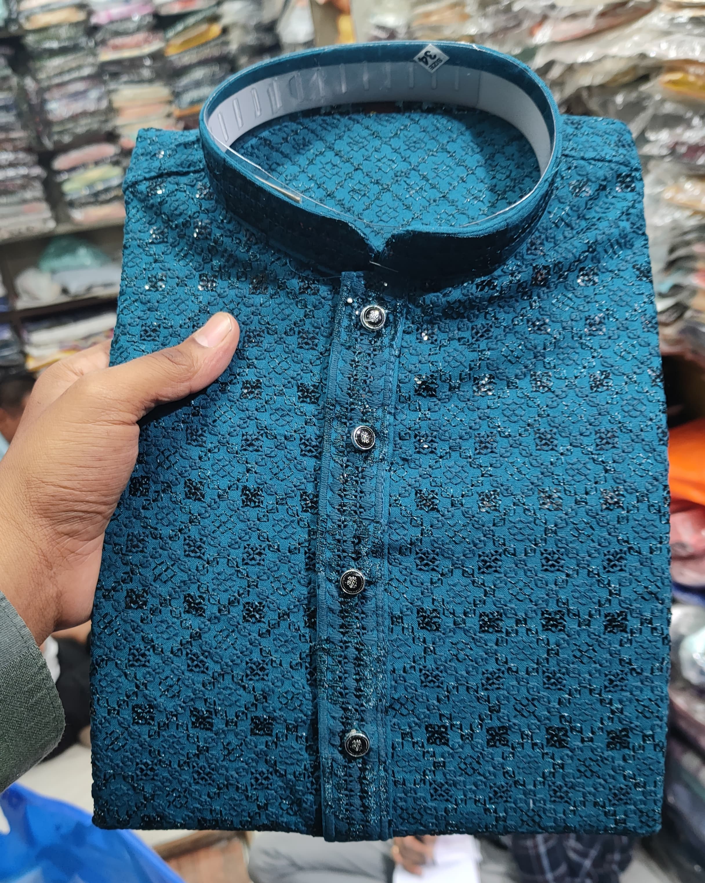 Reviving Tradition: Aadi's Blue Chikan Kurta for the Modern Indian Man
