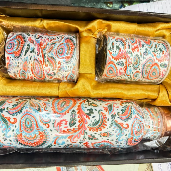 Embrace Tradition and Health with the Handcrafted Copper Bottle and Tumbler Set