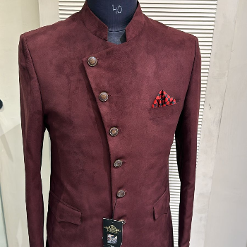 Embrace Elegance: The Rust Bandhgala with Embroidery for the Modern Indian Gentleman