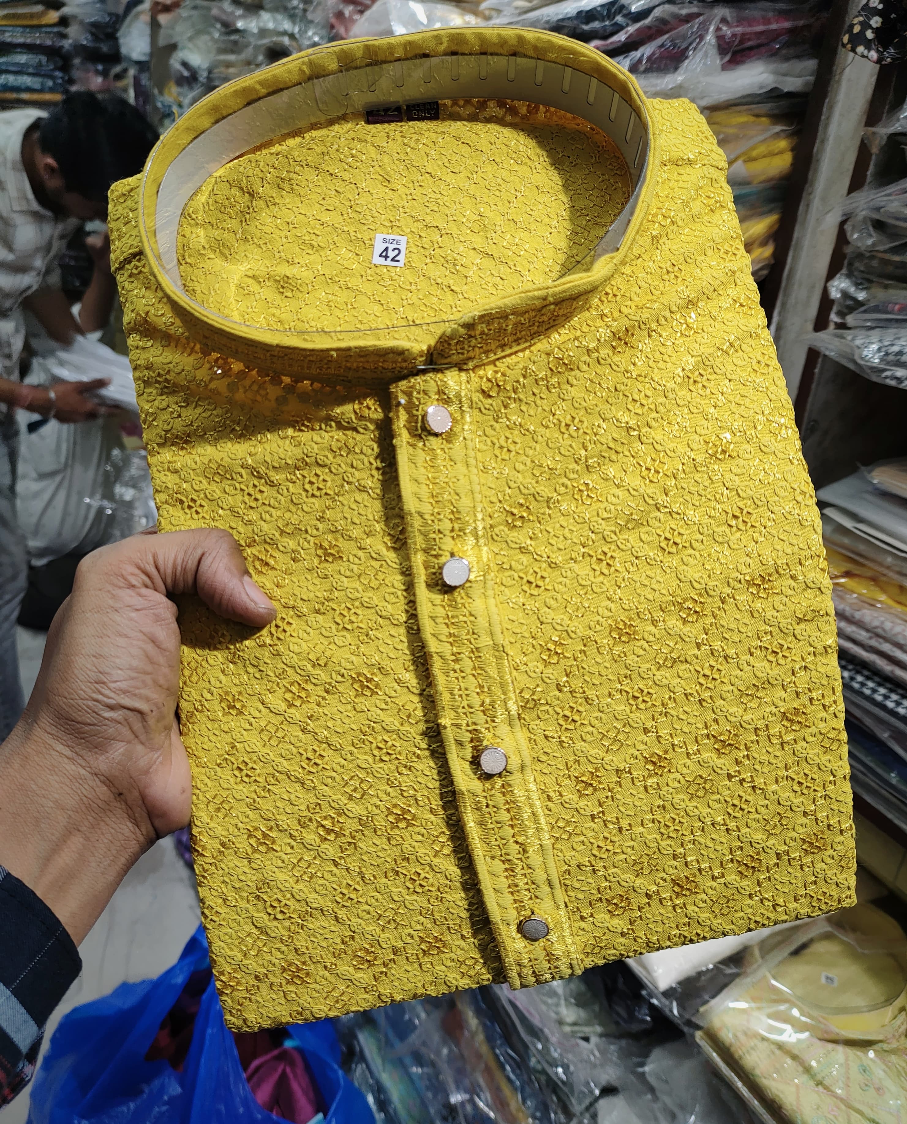 Embrace Tradition with a Twist: The Vibrant Yellow Chikan Men's Kurta