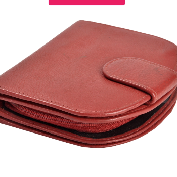 A Red Wallet With a Flap and Zipper: The Perfect Companion for the Modern Indian Woman