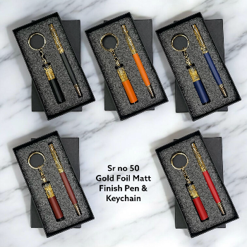 Rediscover Elegance with the Golden Foil Zari Ball Pen Set