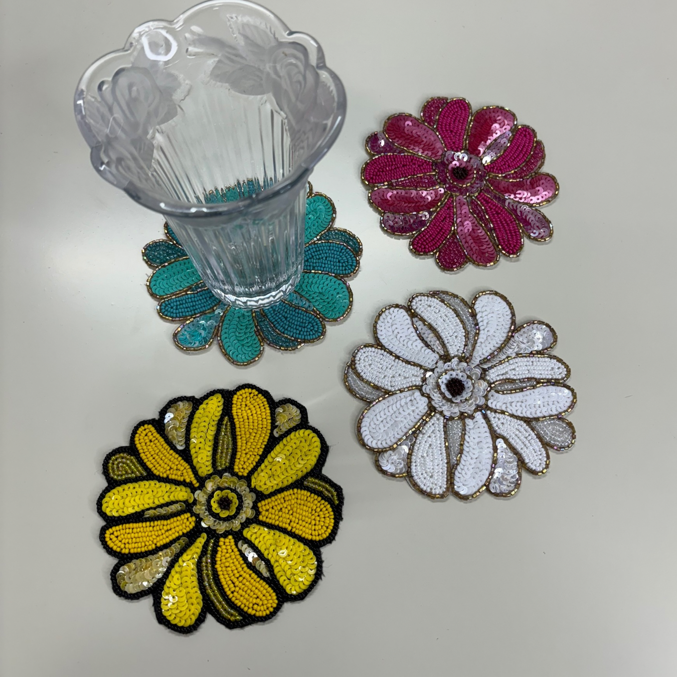 Embrace the Charm of Sunflower Beaded Coasters: A Tale of Beauty and Functionality
