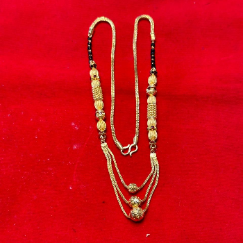 Embracing Elegance: The Story of Priya and Her Triple-Layer Gold Bead Mangalsutra