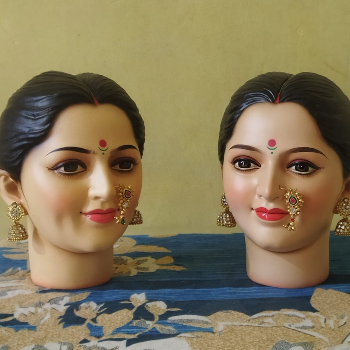 Embrace Tradition with Elegance: The Perfect Gauri Mask for Your Festive Needs | JAY MAHAKAL FIBRE ARTS