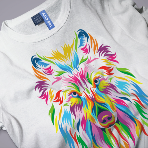 Embrace Your Wild Side: How a Multicolour Wolf Print T-Shirt Transforms Your Look and Mood | TEE CITY