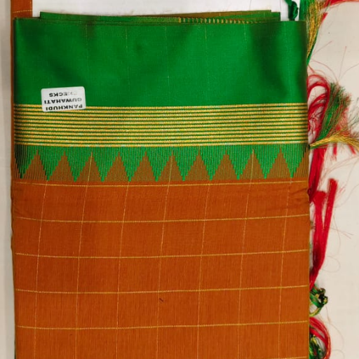Embrace Tradition with Style: The Perfect Temple Checks Saree for Every Occasion | AAI AMBABAI SAREE CENTER