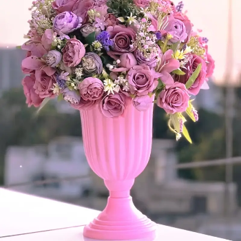 Elevate Your Home's Aesthetic with Designer Plastic Flower Vases | CALCUTTA TIRPAL TRADERS NX