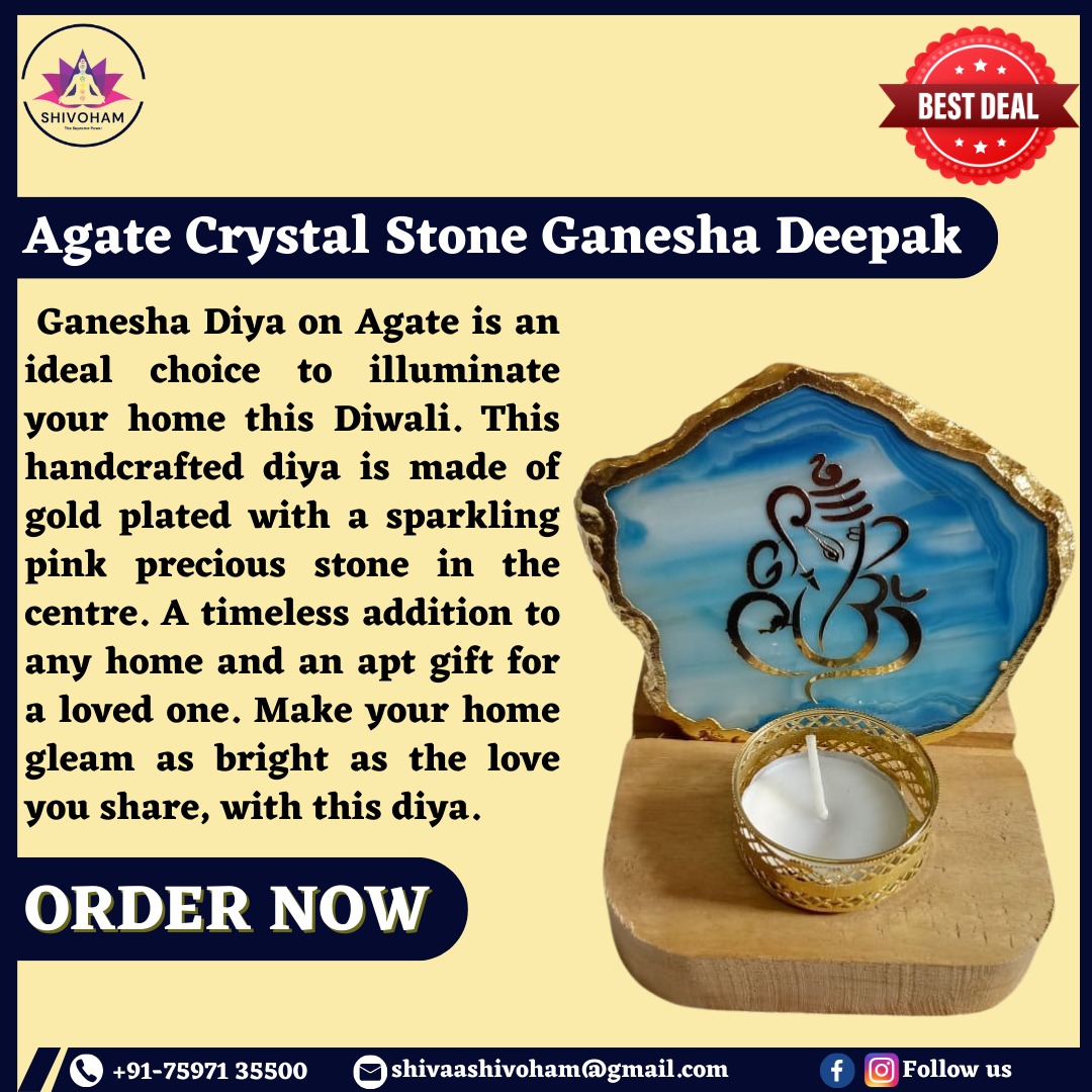 Embrace Serenity: How Agate Crystal Ganesha Deepak Transforms Lives