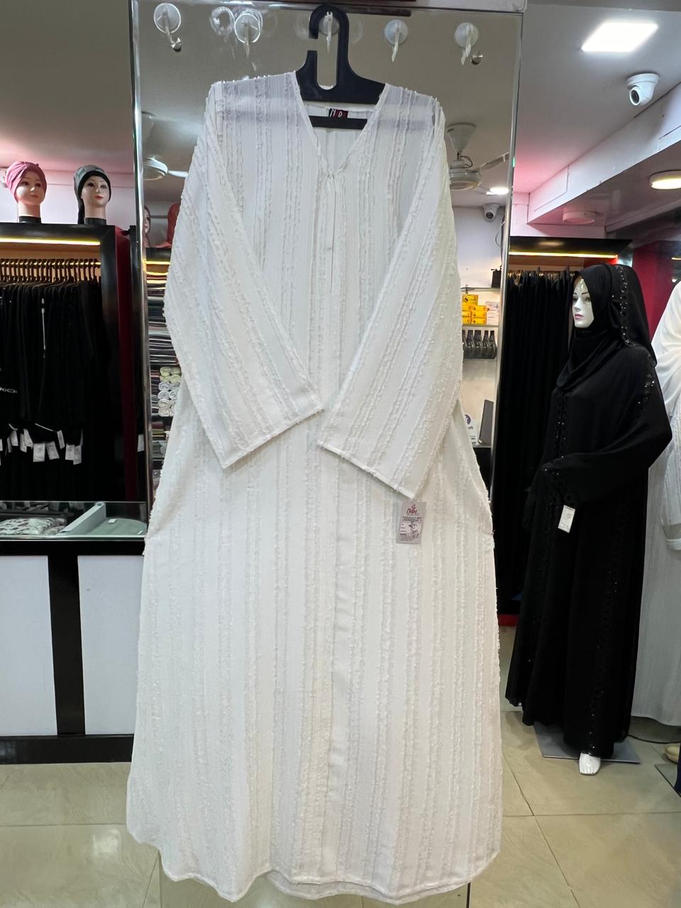 Embrace Elegance and Comfort with the Bunaai White Cotton Dobby Coord Set