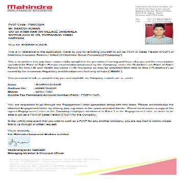 KRISHANA FINANCE SERVICE | MAHINDRA