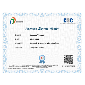 JANGAM VEERESH | CSC Certificate