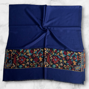  Royal Blue Kani Border Stole Hoor The Designer Wear Nowhatta, Srinagar, Jammu And Kashmir 190002