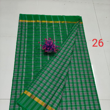 Handloom mangalagiri Pure cotton  Chekes and katari design Sarees-https://s3.ap-south-1.amazonaws.com/prod-media-vyaparify-com/vcards/products/136354/product_1738995889_67a6f8b1abd90.png Image