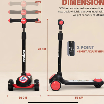 Baybee Rolo Kick Scooter for Kids, 3 Wheel Kids Scooter with 3 Height Adjustable Handle, Music & Rea-https://s3.ap-south-1.amazonaws.com/prod-media-vyaparify-com/vcards/products/139429/product_1739432125_67ada0bd88f7c.png Image