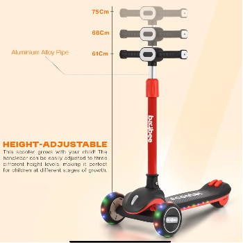 Baybee Cruze Pro Kick Scooter for Kids | Foldable Kids Scooter with 3 Height Adjustable Handle & Bra-https://s3.ap-south-1.amazonaws.com/prod-media-vyaparify-com/vcards/products/139442/product_1739432526_67ada24e9b492.png Image