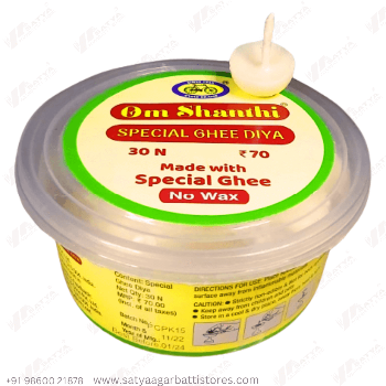  Om Shanthi Tup Vaat 30pc ( Buy 12pc ) SATYA AGARBATTI STORES SHOP NO 5 IRANI ROAD, TAL DAHANU, Maharashtra, 401602