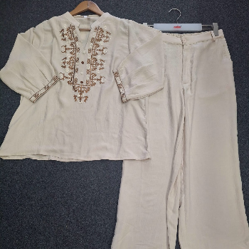  Top and Pants In Off White Colour PINK POPPY C O PINK POPPY PLOT NO 1 SHOP NO.2 KESHAV ENCLAVE NEAR GURUDEV NAGAR NANDANVAN