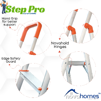 Novahomes Step Pro 4 Step Aluminum Ladder-https://s3.ap-south-1.amazonaws.com/prod-media-vyaparify-com/vcards/products/157951/product_1741344324_67cace44ed63d.png Image