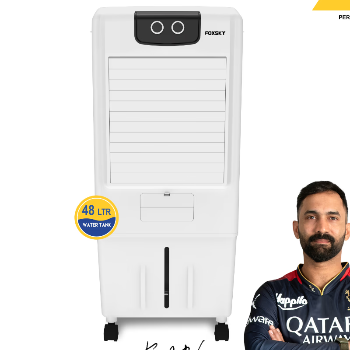 Foxsky 48 L Personal Air Cooler with Honeycomb Cooling Pads, 100% Copper Motor, 2 Year Warranty-https://s3.ap-south-1.amazonaws.com/prod-media-vyaparify-com/vcards/products/160803/product_1741520201_67cd7d49a483d.png Image